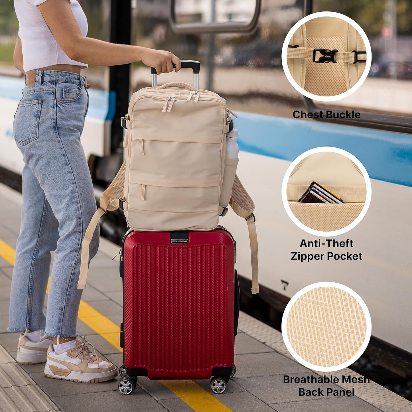 Recycled Fabric Travel Backpack