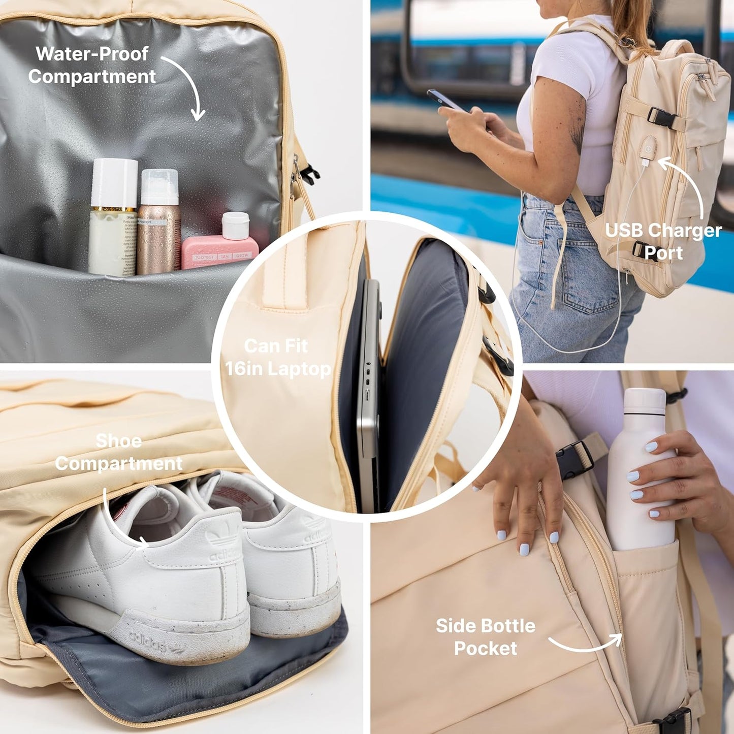 Recycled Fabric Travel Backpack