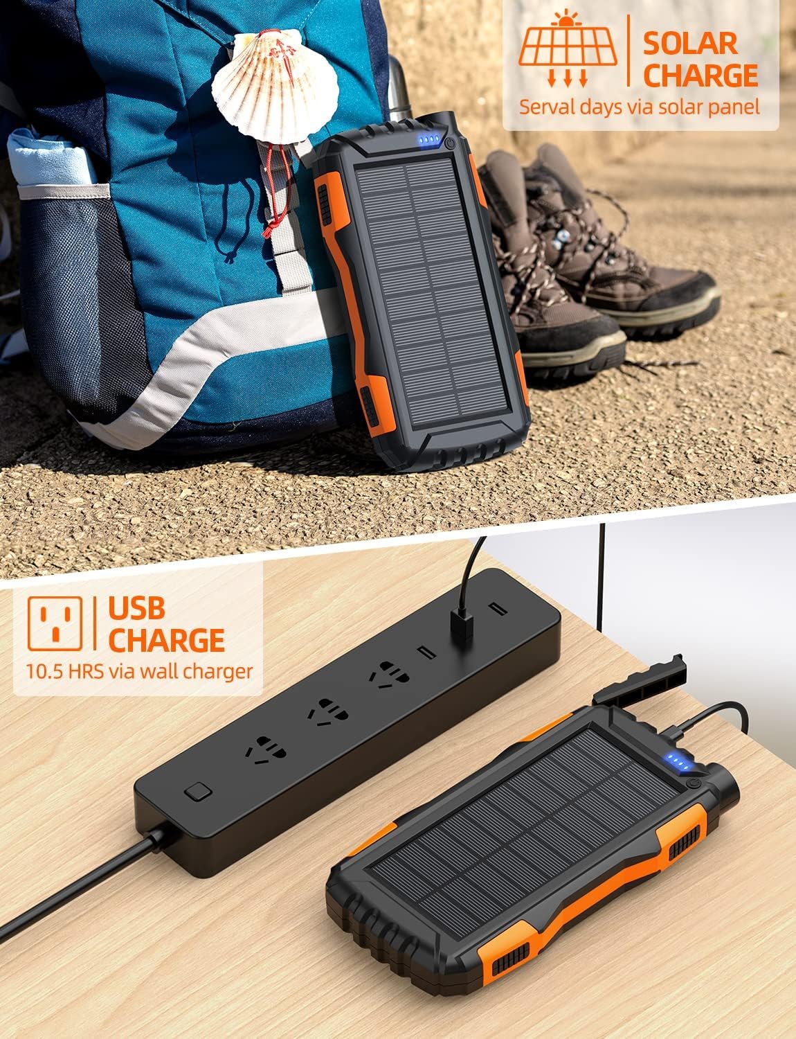 Solar Power Bank 42800mAh