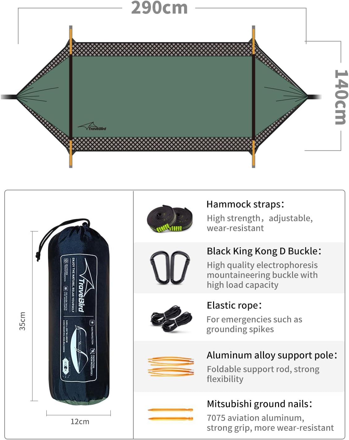 2-Person Camping Hammock Tent