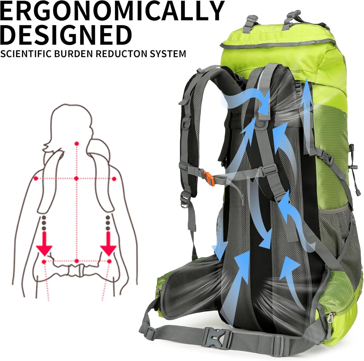 70L Waterproof Hiking Backpack