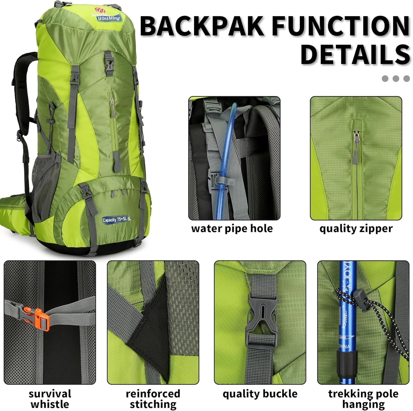 70L Waterproof Hiking Backpack