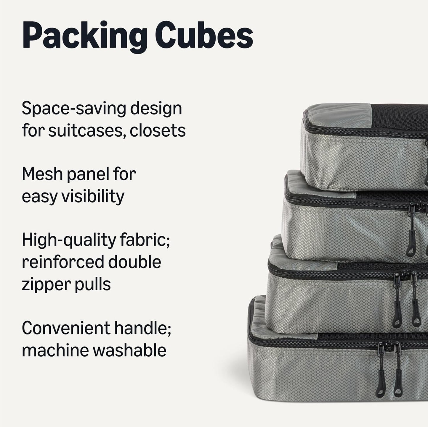 4-Piece Travel Packing Cubes