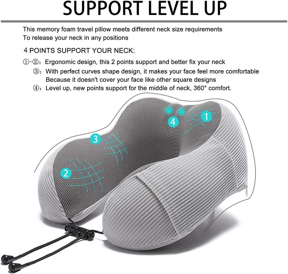 Memory Foam Travel Neck Pillow